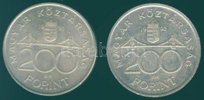 1993. 200Ft Ag "MNB" (3x) T:2
