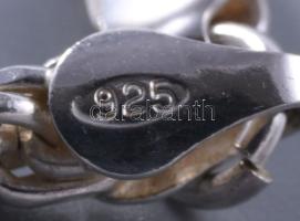 Ezüst(Ag) triplaszemes masszív nyaklánc, jelzett, h: 45 cm, nettó: 19,6 g