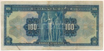 Görögország 1923. 100Dr "070 518320" T:F,VG / Greece 1923. 100 Drachmai "070 518320&q...