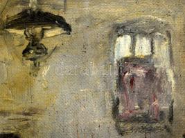 Náray Aurél (1883-1948): Dínom-dánom. Olaj, vászon. Jelezve jobbra lent. Dekoratív, sérült fakeretbe...