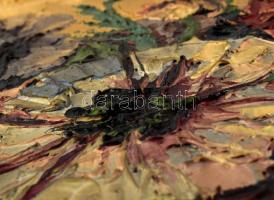 Balkányi-Balogh jelzéssel: Virágok. Olaj, vászon. Dekoratív, sérült fakeretben, 51x40,5 cm