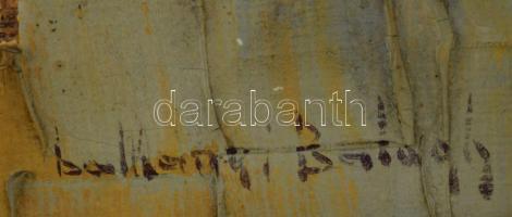 Balkányi-Balogh jelzéssel: Virágok. Olaj, vászon. Dekoratív, sérült fakeretben, 51x40,5 cm