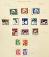 Magyar alapgyűjtemény 1965-ig jobb kiadásokkal, értékekkel, előnyomott csavaros albumban (az egyik c...