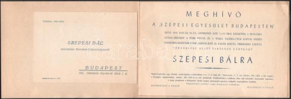 ca 1930-1940 9 db báli meghívó: Arrabonya bál, Szepesi bál, Szittya medikus állarcos bál, mérnök bál...