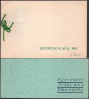 ca 1930-1940 9 db báli meghívó: Arrabonya bál, Szepesi bál, Szittya medikus állarcos bál, mérnök bál...