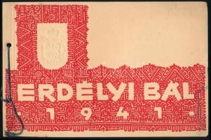 1941 Meghívó a Székely Egyetemi Hallgatók Egyesülete által rendezendő Erdélyi bálra, jó állapotban, dombonyomott címerrel 23p