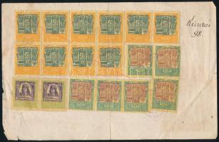 1926 Sternberg Ármin hangszer számla, sok okmánybélyeggel