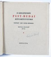 Rexa Dezső: Százesztendős Pest-Budai képeskönyvetske. [Bp., 1940], Officina. Kiadói félvászon papírk...