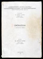 Kovács Antal: Örökléstan a növénynemesítés alapjaival. Keszhtely - Mosonmagyaróvár, 1973, Agrártudományi Egyetem Keszthely, Mezőgazdaságtudományi Kar Mosonmagyaróvár, Növénytermesztéstani Tanszék, 285p. Csak 300 pld Kiadói papírkötésben, néhány ceruzás bejegyzéssel