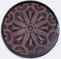 Steinbach Sándor (1903-1977) Mezőtúr: Fali dísztál. Jelzett, hibátlan, d: 38 cm