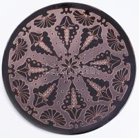 Steinbach Sándor (1903-1977) Mezőtúr: Fali dísztál. Jelzett, hibátlan, d: 38,5 cm