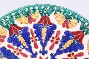 Steinbach Sándor (1903-1977) Mezőtúr: Fali dísztál. Jelzett, hibátlan, d: 38,5 cm