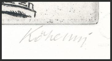 Kőhegyi Gyula (1933-): Ex libris dr. G. C. Torre, papa Giulio II. 1503-2003. Rézmetszet, rézkarc, pa...