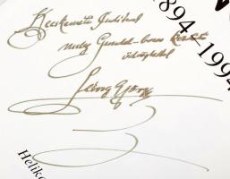 Halász Zoltán - Láng György: Gundel 1894-1994. Az egyik szerző, Láng György / George Lang (1924-2011...