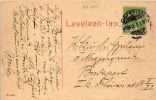 1908 Nagykikinda, Kikinda; Ferenc József tér, piac, városháza, templom, üzletek. No. 625. (W.L. ?) /...