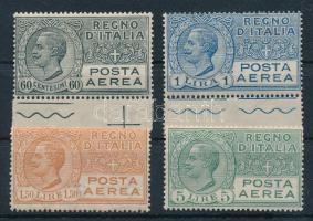 Olaszország 1926 Légiposta sor Mi 230-233 (Mi EUR 150.-) (gumihibák / gum disturbance)