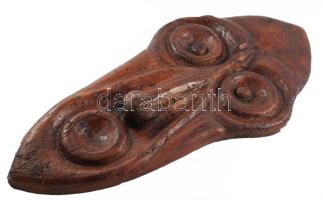 Halász L. jelzéssel: Arc. Faragott fa, 58x28 cm