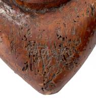 Halász L. jelzéssel: Arc. Faragott fa, 58x28 cm