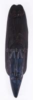 3 darab afrikai faragott fa maszk, h: 29-49 cm
