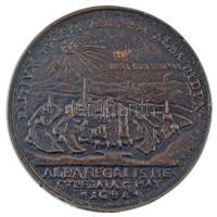 DN "I. Lipót - Székesfehérvár visszahódítása a török megszállás alól 1688-ban" kétoldalas bronz emlékérem, "COPIE" jelzett replika (46mm) T:XF