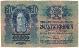 1913. 20K "2356 604011", I. Kiadás fekete "ROMANIA TIMBRU SPECIAL" felülbélyegzé...