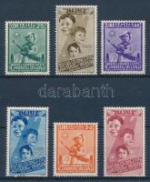 Olaszország 1937 Gyermek sor záróértékei Mi 570-575 (Mi EUR 125.-) (Mi 573 rozsda folt / stain)