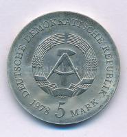 Német Demokratikus Köztársaság 1978. 5M Ni-sárgaréz "Friedrich Gottlieb Klopstock" T:AU patina German Democratic Republic 1978. 5 Mark Ni-Brass "Friedrich Gottlieb Klopstock" C:AU patina Krause KM#67