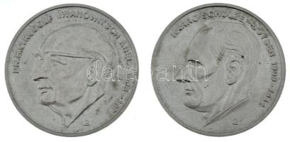 Német Szövetségi Köztársaság DN "Dr. HC. Rudolf Iwanowitsch Abel (1903-1971) / Állambiztonsági Minisztérium" kétoldalas Cu-Ni emlékérem (32,5mm) + "Harro Schulze-Boysen 1909-1942 / Állambiztonsági Minisztérium" kétoldalas Cu-Ni emlékérem (32,5mm) T:AU DDR ND "Dr. HC. Rudolf Iwanowitsch Abel (1903-1971) / Ministerium für Staatssicherheit" two-sided Cu-Ni commemorative medallion (32,5mm) + "Harro Schulze-Boysen 1909-1942 / Ministerium für Staatssicherheit" two-sided Cu-Ni commemorative medallion (32,5mm) C:AU