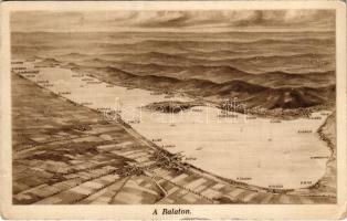 Balaton, látkép, térkép (EK)