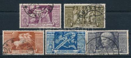 Olaszország 1937 Augustus sor záróértékei Mi 586-590 (Mi EUR 161,50) (Mi 590 rozsda pötty / stain spot)