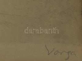 Varga Nándor Lajos (1895-1978): Tehénpásztorlány. Rézkarc, papír, jelzett. Üvegezett fakeretben. 29,...