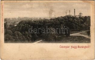 Nagysurány, Nagy-Surány, Velké Surany; cukorgyár. Schwartz Jakab kiadása / sugar factory (r)