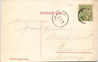 1905 Balatonfüred, Blaha Lujza színésznő a balatonfüredi otthonában, belső. Kurzweil Frigyes kiadása...