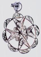 Filigrán ezüst (Ag) függő, jelzett, h: 2,5cm, nettó 2,1g