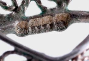 Filigrán ezüst (Ag) függő, jelzett, h: 2,5cm, nettó 2,1g
