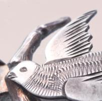 Angol ezüst (Ag) madárfigurás bross, jelzett, h: 4,5cm, nettó 4,1g