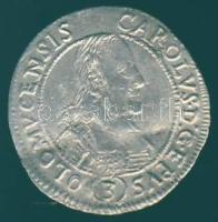 Ausztria / Olmutz 1669. 3Kr "Karl II. Graf" Ag T:3+