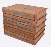 Gróf Bánffy Miklós munkái, 5 kötet: Megszámláltattál... I-II. köt.; És hijjával találtattál... I-II. köt.; Reggeltől estig. Kolozsvár, [1934-1940 körül], Erdélyi Szépmíves Céh. Kiadói egészvászon-kötés, vegyes állapotban.