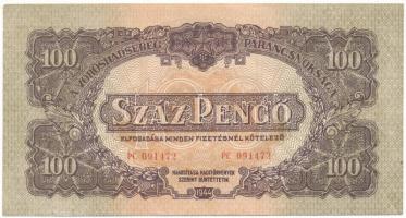 1944. 100P "A Vöröshadsereg Parancsnoksága", "PC 091472" T:UNC, kis sarokkopás Adamo P47
