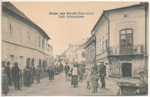 Siret, Sereth, Szeretvásár (Bukovina, Bucovina, Bukowina); Leib Achnergasse. Verlag Maxt Last / street view, shops (r)