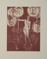 Divéky József (1887-1951): Turandot (női akt). Litográfia, papír, jelzés nélkül. Paszpartuban. 29,5x21 cm