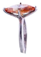 Ezüst (Ag) gyűrű, kő foglalattal, m:56, jelzett, bruttó 3,6g