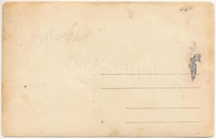 1931 Biatorbágy, Torbágy; Felrobbantott vasúti híd Matuska Szilveszter merénylete után, mozdony mara...