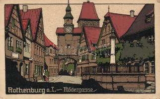 Rothenburg ob der Tauber Röder street litho (EK)