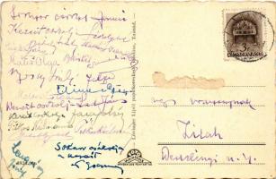 1941 Tasnád, részletek. Lövinger Lipót kiadása / multi-view postcard (Rb)