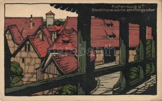 Rothenburg ob der Tauber Klingentor litho (EK)