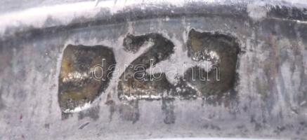 Ezüst (Ag) gyűrű, m:53, jelzett, kő berakással, bruttó 3g