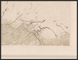 Zichy Mihály (1827-1906): Erotikus jelenet. Cinkográfia, papír, jelzett a cinkográfián, paszpartuban...