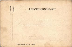 Békéscsaba, Nádor szálloda, étterem belső vendégekkel és pincérekkel. Engel Miksáné és Társa kiadása...