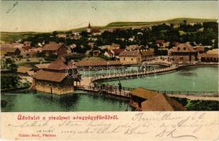 1912 Vízakna, Salzburg, Ocna Sibiului; sós gyógyfürdő. Takáts Jenő kiadása / salt baths, spa (apró szakadás / tiny tear)